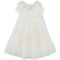 Dress with sequin embroidery