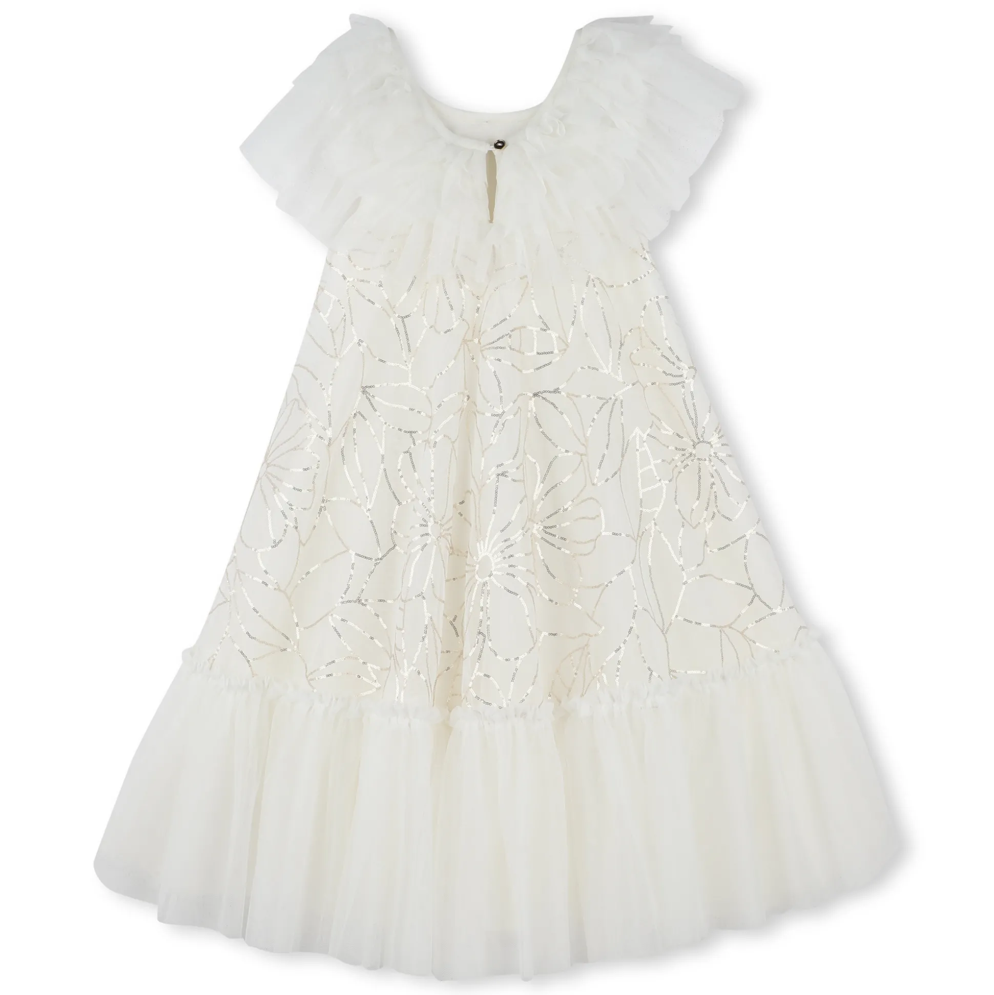 Dress with sequin embroidery
