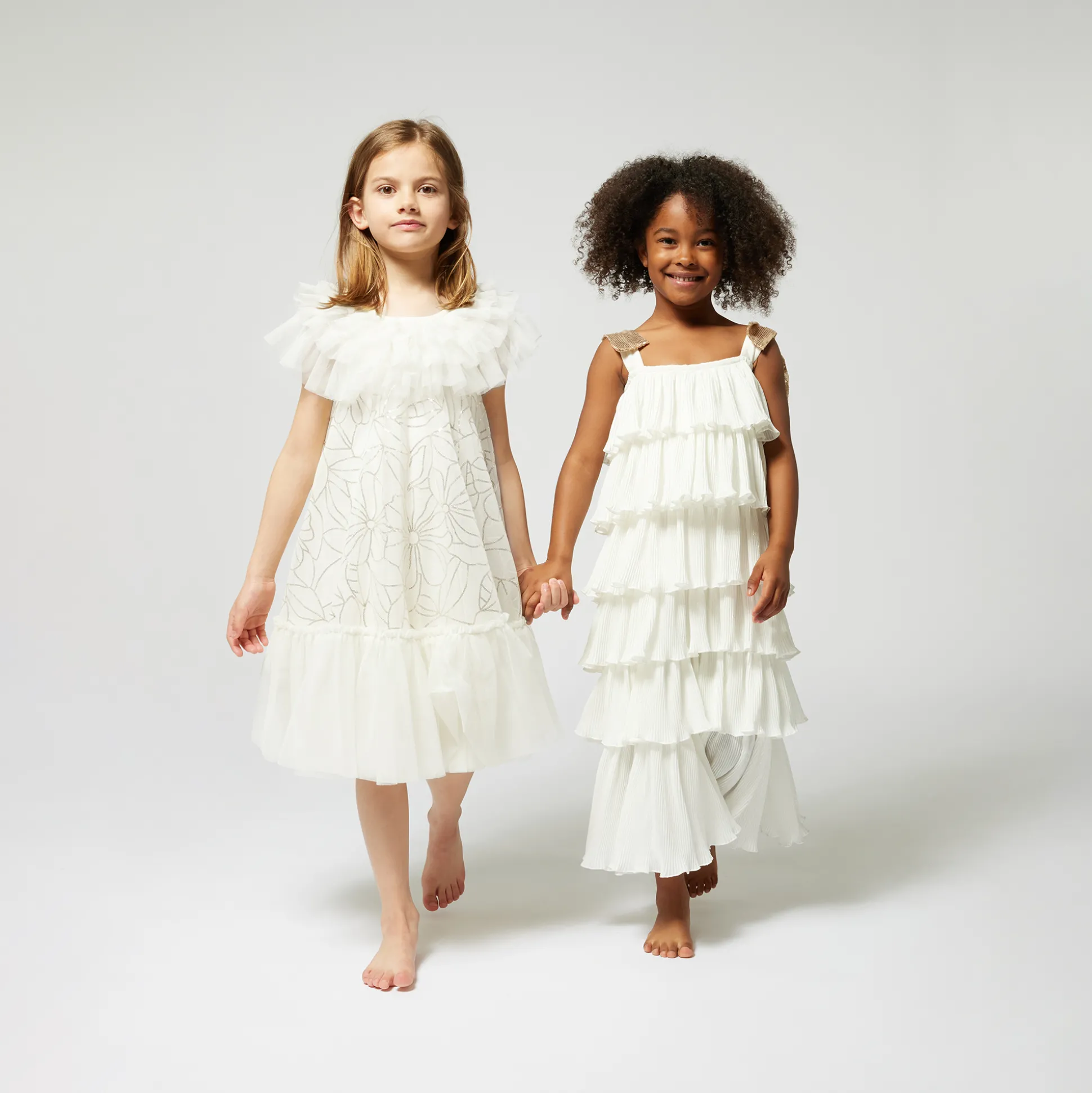 Dress with sequin embroidery