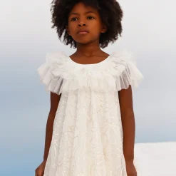 Dress with sequin embroidery