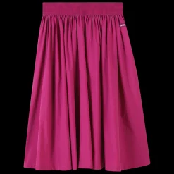Elasticated-waist midi skirt