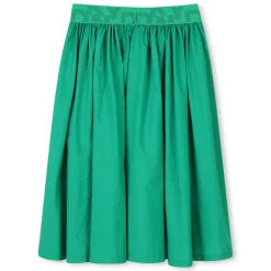 Elasticated-waist midi skirt