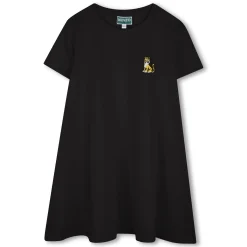 Embroidered badge flared dress