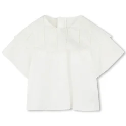 Embroidered cotton top