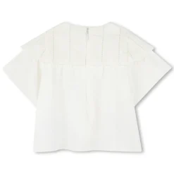 Embroidered cotton top
