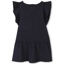 Embroidered dress with frills