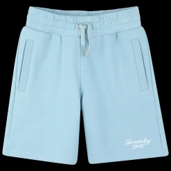Embroidered fleece shorts