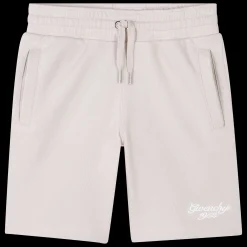 Embroidered fleece shorts