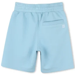Embroidered fleece shorts