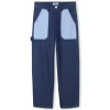 Embroidered jeans with pockets