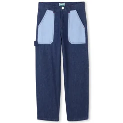 Embroidered jeans with pockets