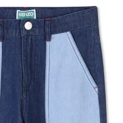 Embroidered jeans with pockets