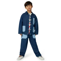 Embroidered jeans with pockets