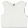 Embroidered logo tank top