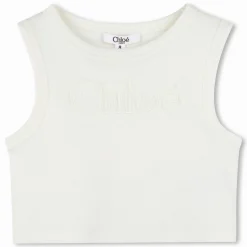 Embroidered logo tank top