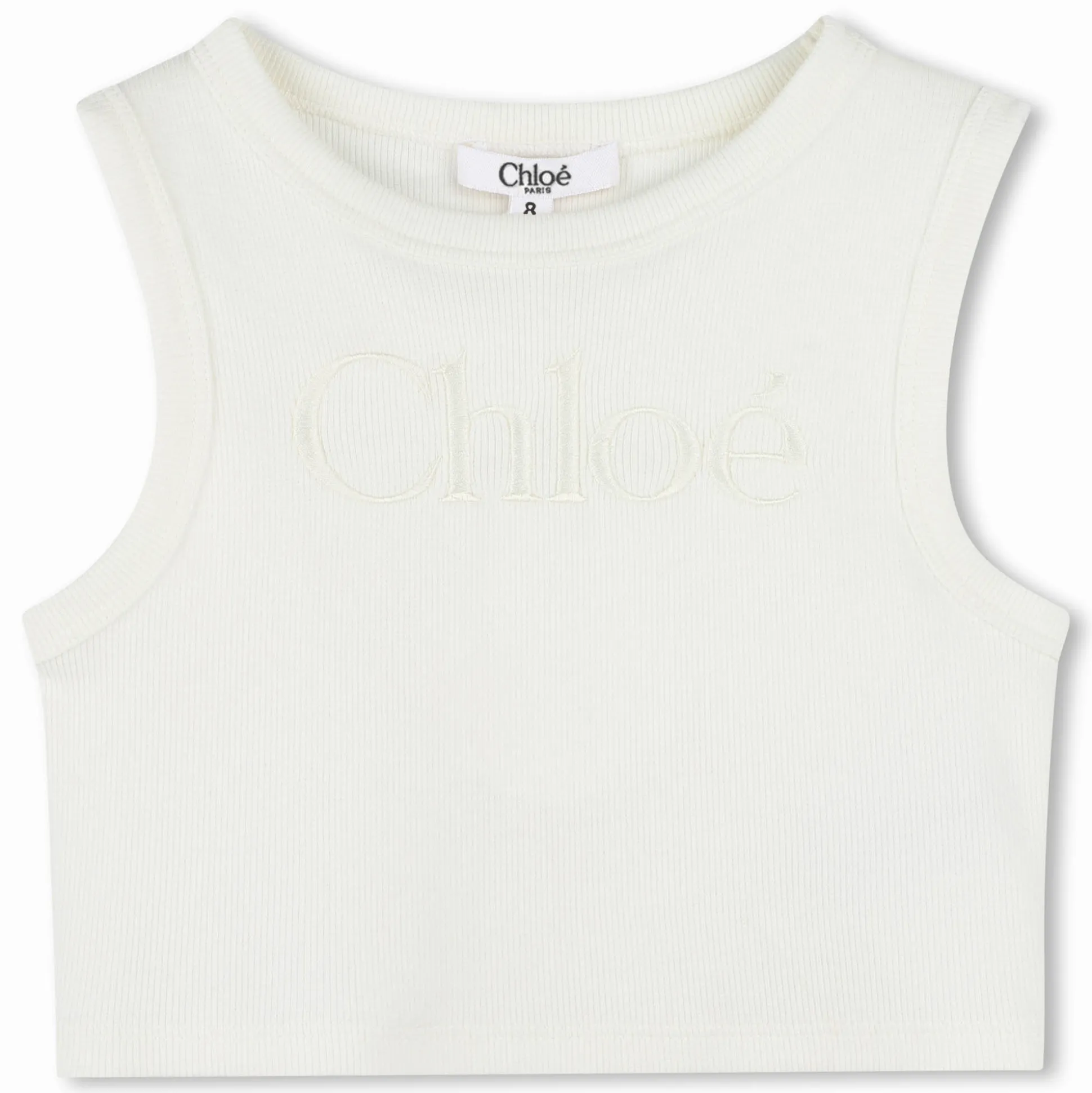 Embroidered logo tank top