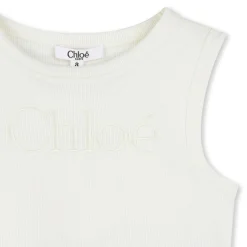 Embroidered logo tank top