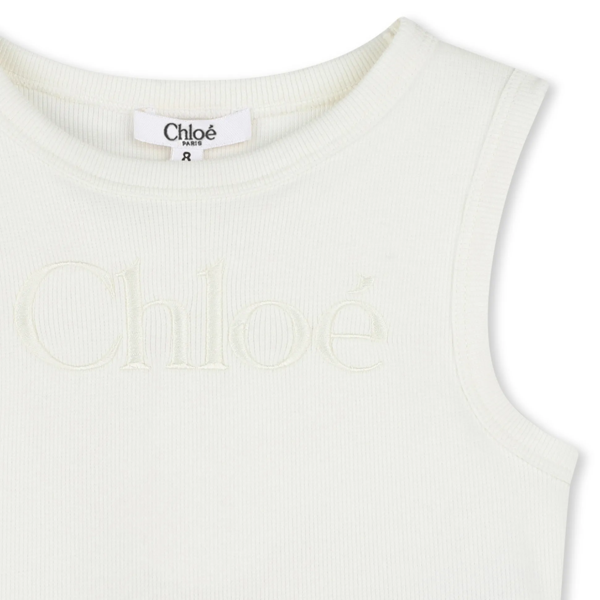 Embroidered logo tank top