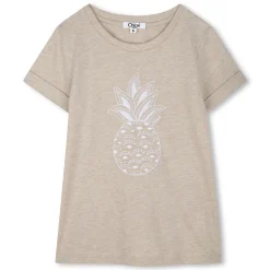 Embroidered pineapple T-shirt