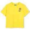 Embroidered T-shirt with patch