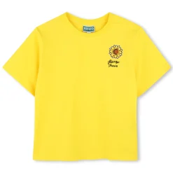 Embroidered T-shirt with patch