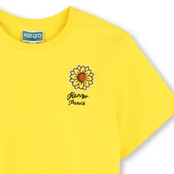 Embroidered T-shirt with patch