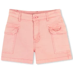 Faded embroidered shorts