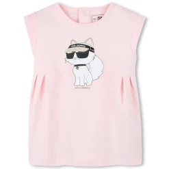 Flared dress with illustration