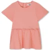 Flared dress with scallops