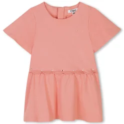 Flared dress with scallops