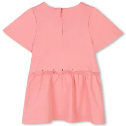 Flared dress with scallops