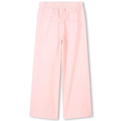 Flared poplin trousers