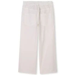 Flared poplin trousers