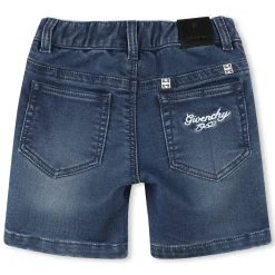 Fleece denim shorts