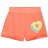 Fleece shorts with hearts