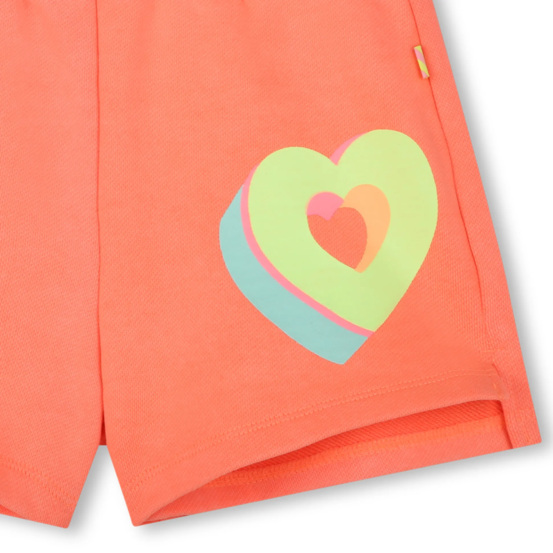 Fleece shorts with hearts