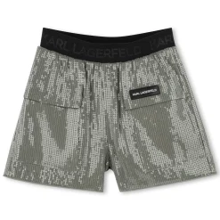Formal shorts with sequins