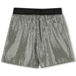 Formal shorts with sequins