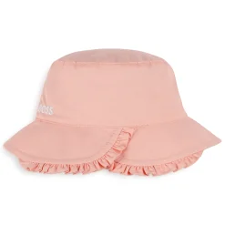 Frilled cotton bucket hat