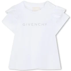 Frilled sleeve T-shirt