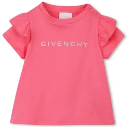 Frilled sleeve T-shirt