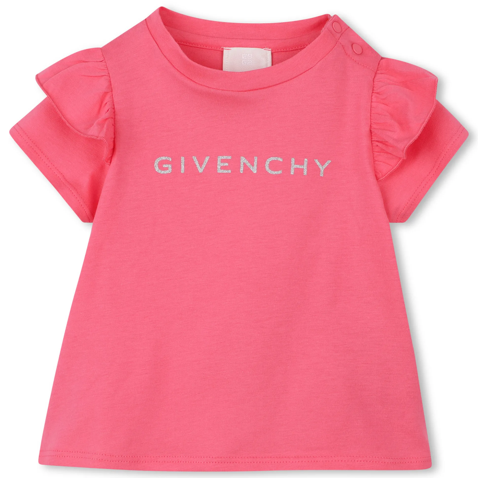 Frilled sleeve T-shirt