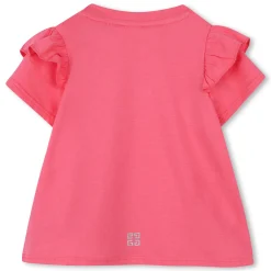 Frilled sleeve T-shirt