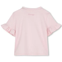 Frilled sleeve T-shirt