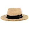 Hat with fringed brim