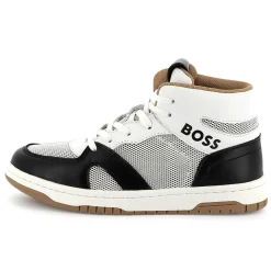 Hi-top lace-up trainers