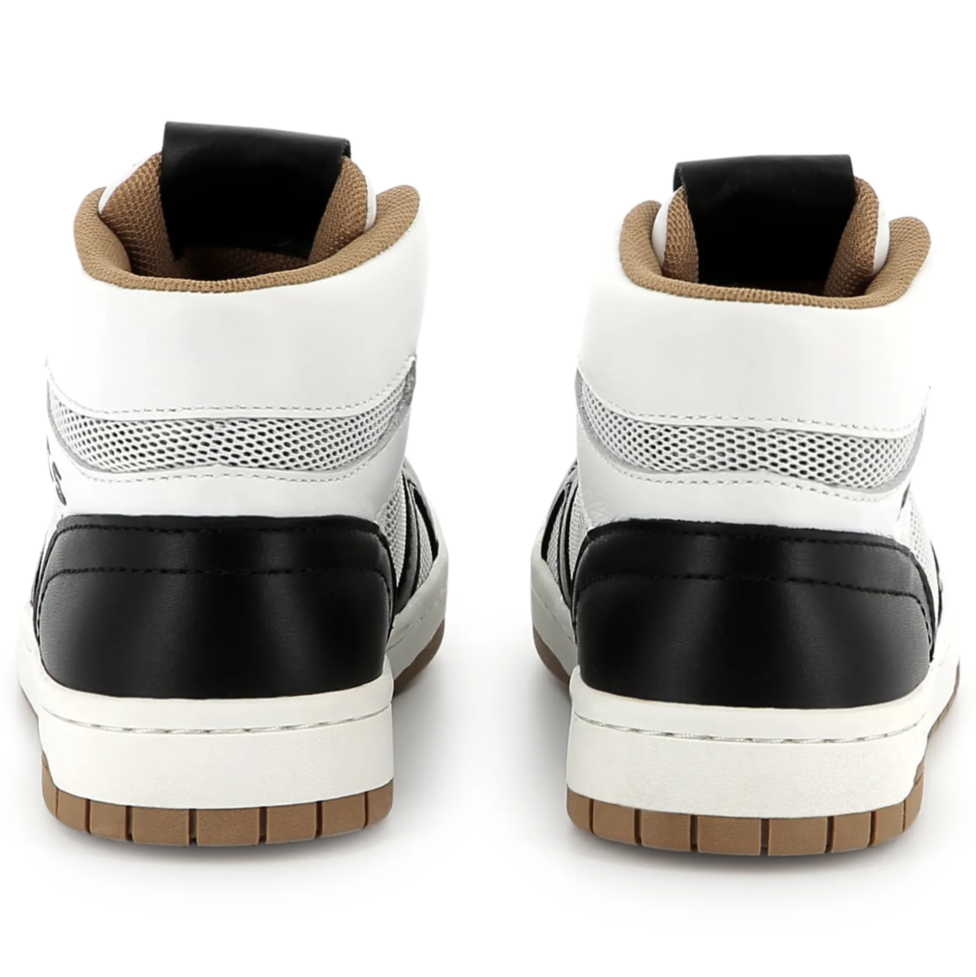 Hi-top lace-up trainers