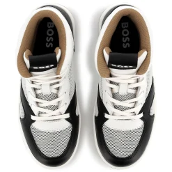 Hi-top lace-up trainers
