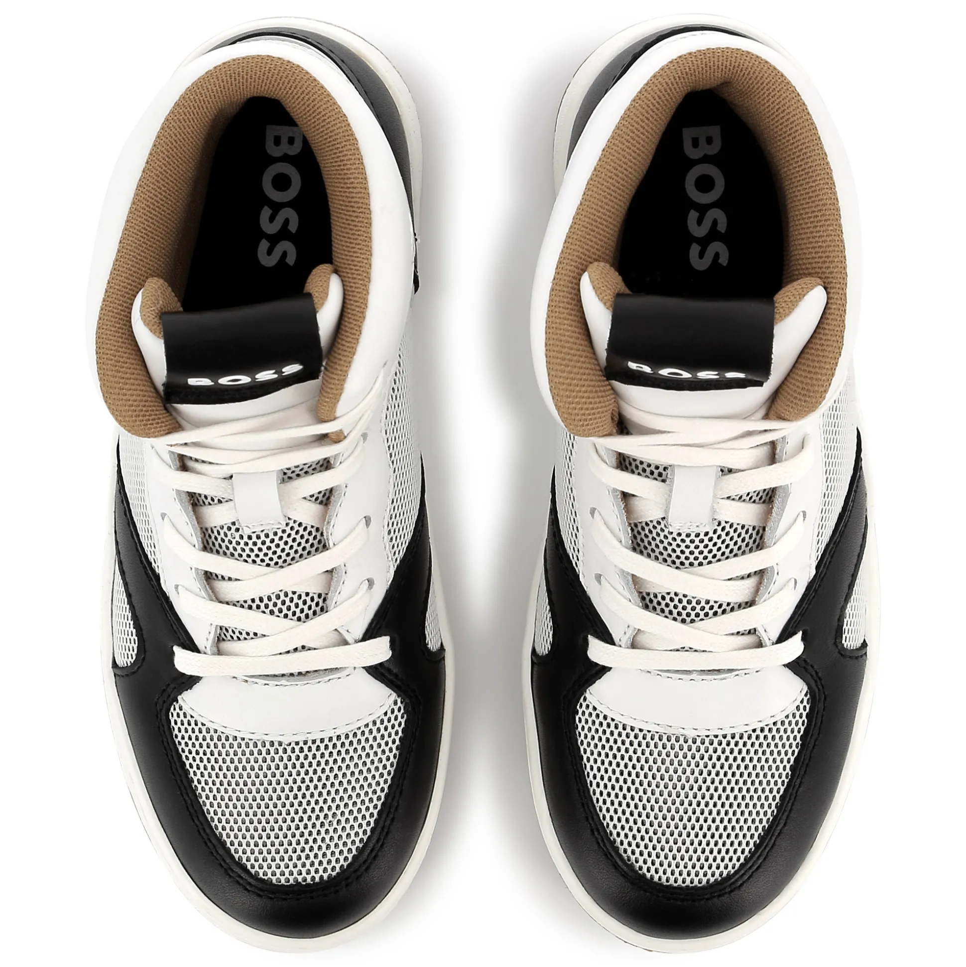 Hi-top lace-up trainers