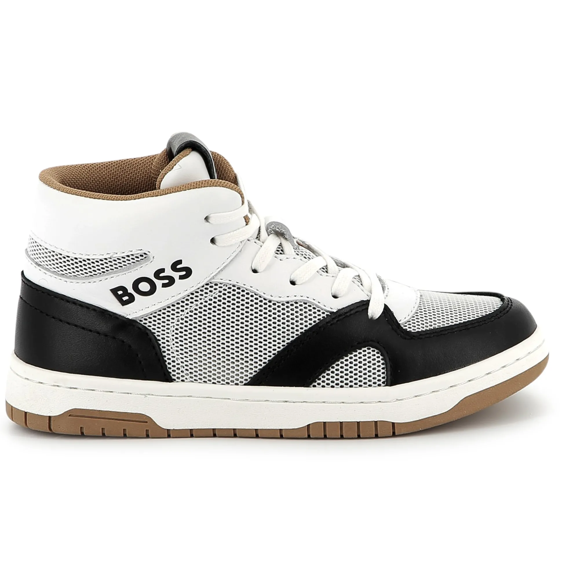 Hi-top lace-up trainers